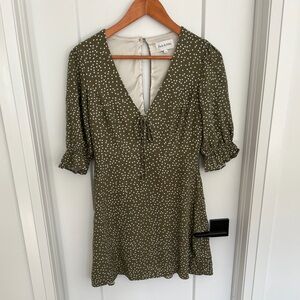 Park & Fifth Olive Mini Dress with Dots